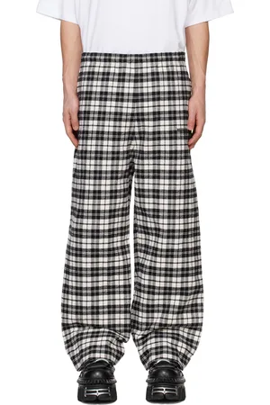 Vetements Black Metalized Wrinkled Pyjama Trousers