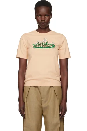 Burberry Beige Daisy Logo Cotton T-shirt