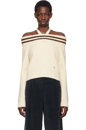 Kijun Beige Off-The-Shoulder Sweater