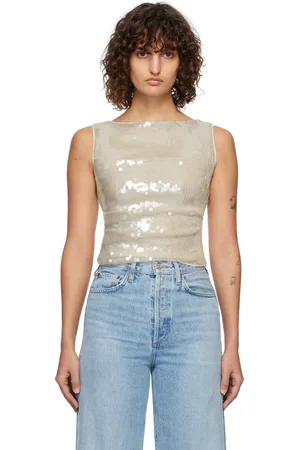 Staud Off-White Eton Tank Top