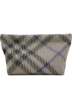 Burberry Beige Check Knitted Clutch