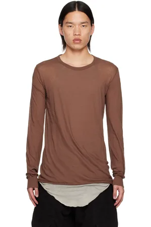 Rick Owens Brown Porterville Basic Long Sleeve T-Shirt