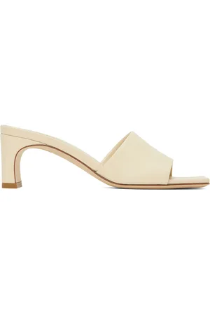 Aeyde Off-White Jeanie Heeled Sandals