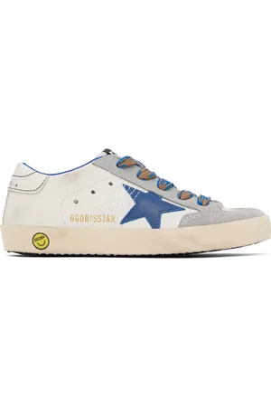 Golden Goose Kids White & Blue Super-Star Penstar Classic Sneakers