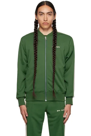 Palm Angels Green Embroidered Track Jacket