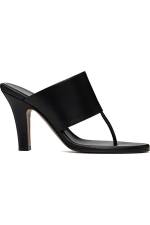 The Row Black Signum Heeled Sandals