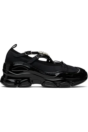 Simone Rocha Black Beaded Tracker Ballerina Sneakers