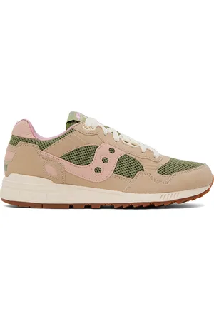 Saucony Tan & Green Shadow 5000 Mushroom Sneakers