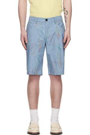 Viktor & Rolf Blue Floral Denim Shorts