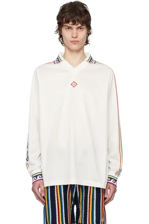 Casablanca Jacquard Monogram Football Polo