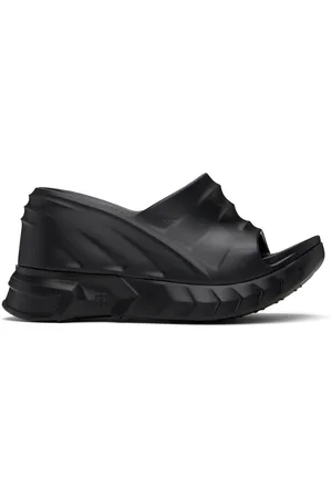 Givenchy Black Marshmallow Wedge Heeled Sandals