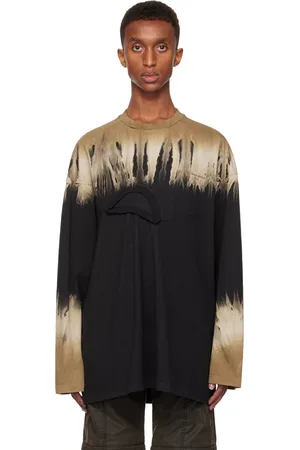 Feng Chen Wang Black & Khaki Tie-Dye T-shirt