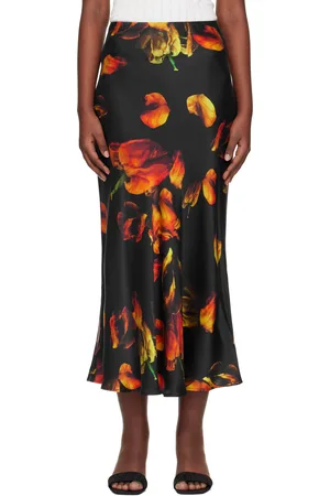 Silk Laundry Multicolor Long Bias Cut Maxi Skirt