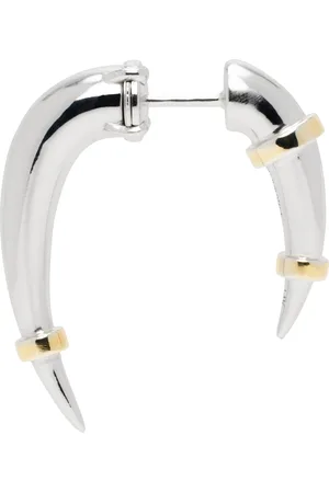 Rainbow K White Gold Horn Single Earring