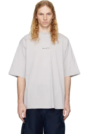 Marni Gray Printed Logo T-shirt
