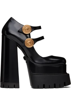 VERSACE Black Medusa Aevitas Platform Heels