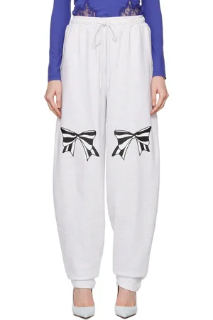 pushBUTTON Gray Ribbon Printed Sweatpants