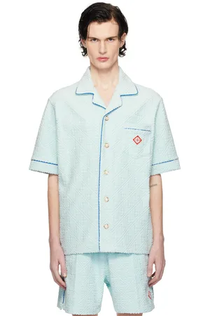 Casablanca Blue Monogram Towelling Shirt