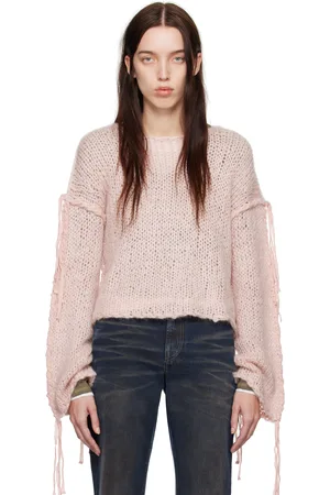 Acne Studios Pink Lacing Knit Sweater