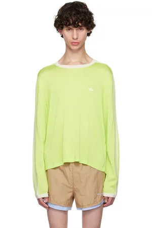 WALES BONNER Green adidas Originals Edition Embroidered Logo Long Sleeve T-Shirt