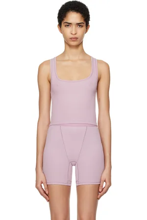 SKIMS Purple Cotton Rib Tank Top