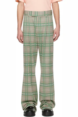 AMIRI Green Double Pleat Trousers