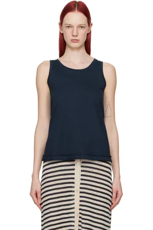 Max Mara Navy Racer Tank Top