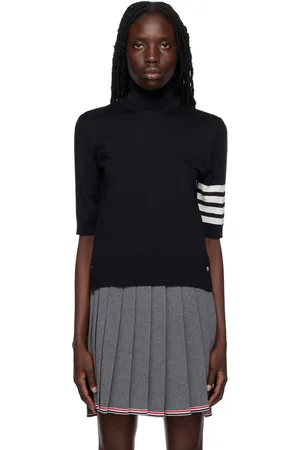 Thom Browne Navy 4-Bar Turtleneck