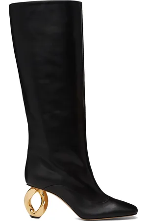 J.W.Anderson Black Chain Heel Tall Boots