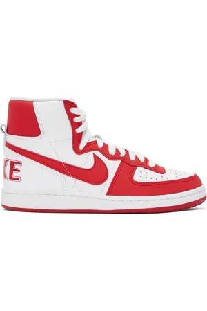 Comme des Garçons Red & White Nike Edition Terminator High Sneakers