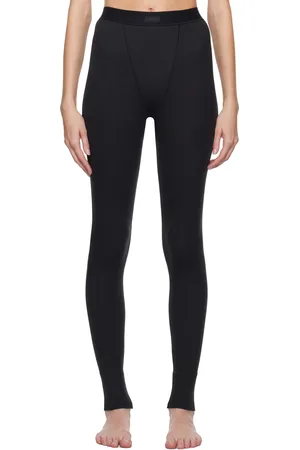 SKIMS Black Cotton Rib Leggings