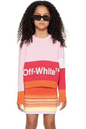 OFF-WHITE Kids Pink Colorblocked Sweater