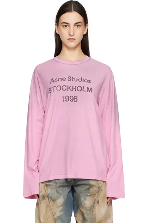 Acne Studios Pink Logo T-shirt