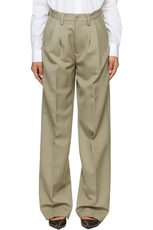 ANINE BING Khaki Carrie Trousers