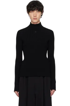 Courrèges Reedition Rib Knit Mockneck Sweater