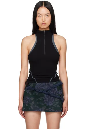 Hyein Seo SSENSE Exclusive Half-Zip Racerback Tank Top