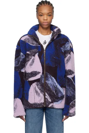 J.W.Anderson Blue Printed Zip Front Jacket