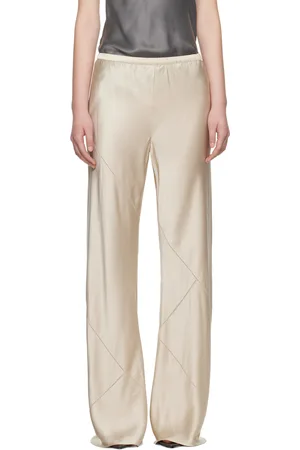 Silk Laundry Off-White Splice Lounge Pants