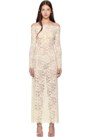 Paco rabanne Beige Lace Maxi Dress