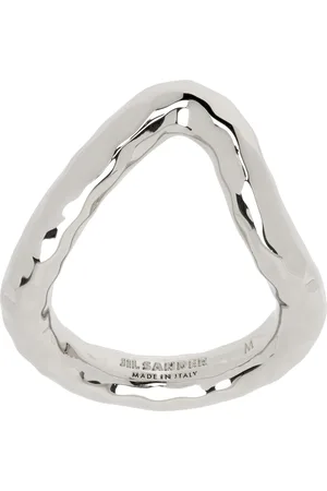 Jil Sander Silver Hammered Ring