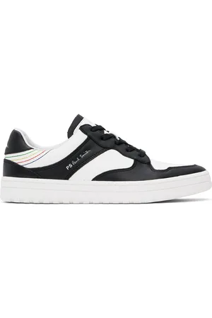 Paul Smith White & Black Leather Liston Sneakers