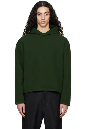 RIER Green Fleece Crop Hoodie