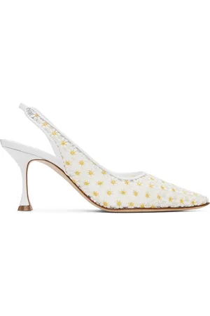 Manolo Blahnik White Margolina Heels