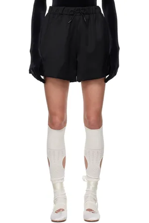 Simone Rocha Black Furry Welt Pocket Shorts