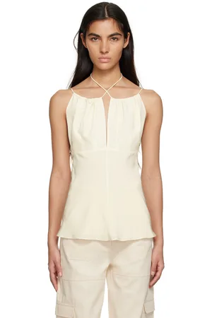 Totême Off-White Gathered Tank Top