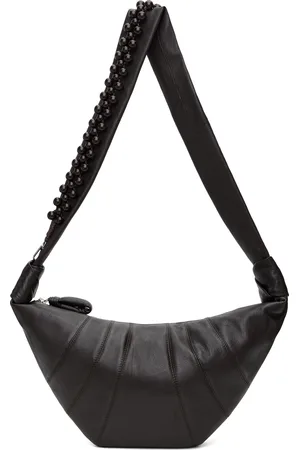 LEMAIRE Brown Pearls Medium Croissant Bag