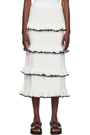 ZIMMERMANN White Halliday Midi Skirt