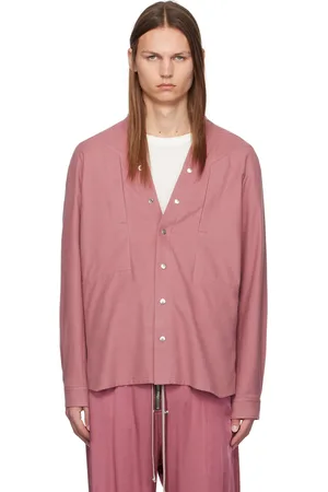 Rick Owens Pink Porterville Larry Fogpocket Long Sleeve Shirt