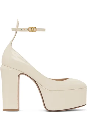 VALENTINO GARAVANI Off-White Tan-Go Platform Heels