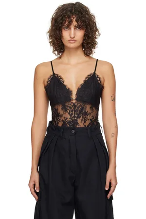 ZIMMERMANN Black Illustration Lace Teddy Bodysuit